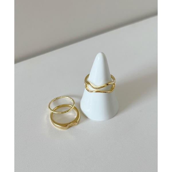 指輪 リング シンプルウェーブリング3点SET レディース