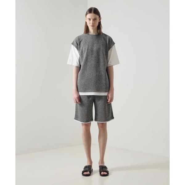 tシャツ 「上下2点セット/セットアップ対応」メランジパイルフェイクレイヤード / ユニセックス /...