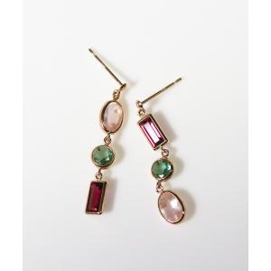 cui-cui（キュイキュイ） ピアス マルチカラー トリコロール ピアス