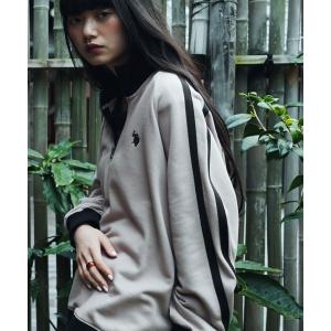 トレーナー スウェット U.S. POLO ASSN. / ユーエスポロアッスン 別注 コラボ オーバーサイズ ハーフジップ ラグランスリーブ トラッ