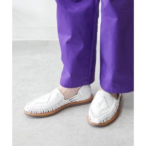 サンダル VARISISTA Global Studio （ヴァリジスタ グローバルスタジオ） / メンズ レザーメッシュ ウーヴン スリッポンサンダ