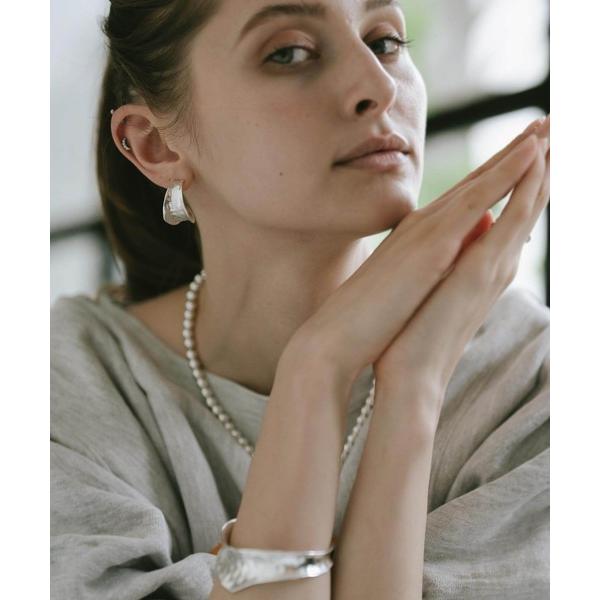 ピアス シルバー925 ピアス フープ フープピアス「CORNETTO コルネ」 レディース