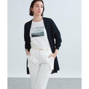 カーディガン ペーパーヤーン着流しカーディガン