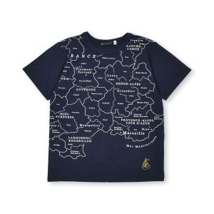tシャツ Tシャツ BeBe/スラブ天竺フランスMAPTシャツ(90~150cm)