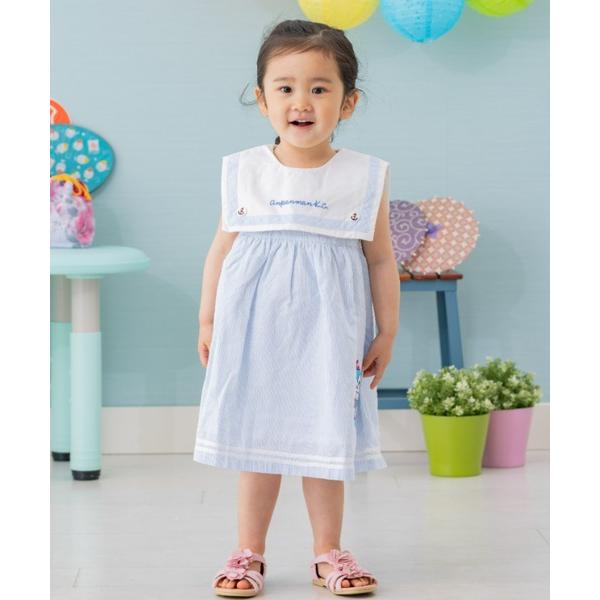 ワンピース マリン柄セーラーワンピース キッズ 子供服 女の子