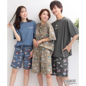 ルームウェア パジャマ PEANUTS スヌーピー サーフ 上下セット(男女兼用サイズ)