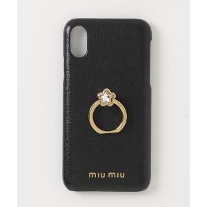 「miu miu」 モバイルケース・カバー - ブラック レディース