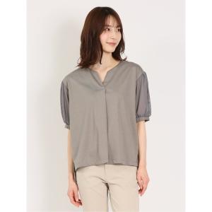 tシャツ Tシャツ レディース エムエフエディトリアルレディース/m.f.editorial:Women プレーティング天竺 袖チュール半袖プルオーバ｜ZOZOTOWN Yahoo!店