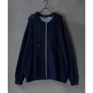 メンズ パーカー Indigo dyeing full zip hoodie /インディゴ染め フルジップ パーカー｜zozo