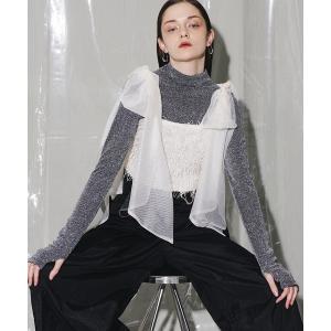 フリンジチュールリボンビスチェ レディース