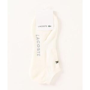 靴下 「LACOSTE」足底ロゴパイルスニーカー丈 メンズ