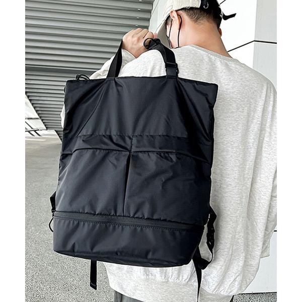 デイバック リュック 「ユニセックス」2WAYデザイン Wポケットカジュアルリュックサック/トートバ...