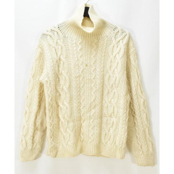 セーター ニット 「ヴィンテージ古着」ケーブル編みハイネックニット メンズ レディース