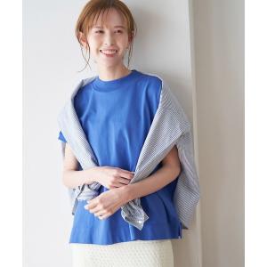 tシャツ Tシャツ ラク美tee/トルコオーガニックコットンモックネックフレンチスリーブトップス