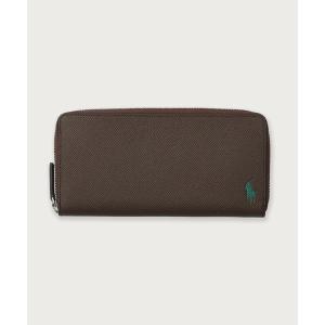 財布 コントラスト レザー・カラーポニー ジップ アラウンド ロングウォレット メンズ レディース