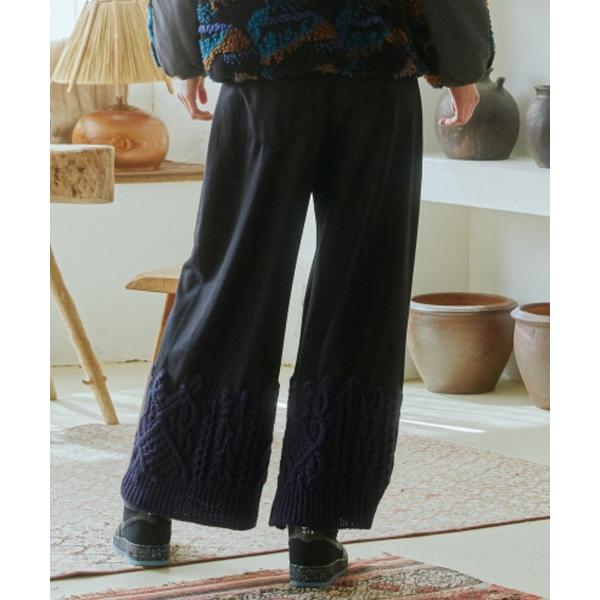 パンツ bedsidedrama/ベッドサイドドラマ/Erode Knit Wide Pants レ...