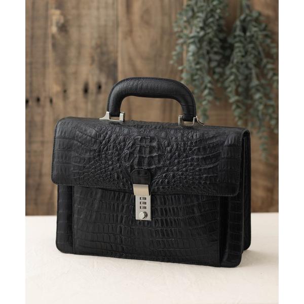 ハンドバッグ カイマンレザー クロコダイル  鍵付き セカンドバッグ