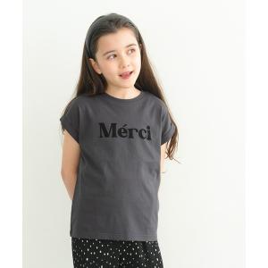 キッズ tシャツ Tシャツ キッズ 親子お揃いロゴプリントロールアップ袖Tシャツ｜zozo