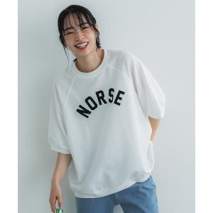 スウェット ミニ裏毛ラグランプリントスウェット