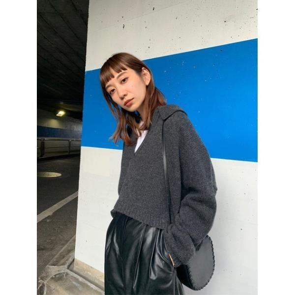 「MOUSSY」 長袖ニット FREE グレー レディース