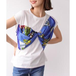 tシャツ Tシャツ レディース 気球柄シルクスカーフリメイクTシャツ｜ZOZOTOWN Yahoo!店