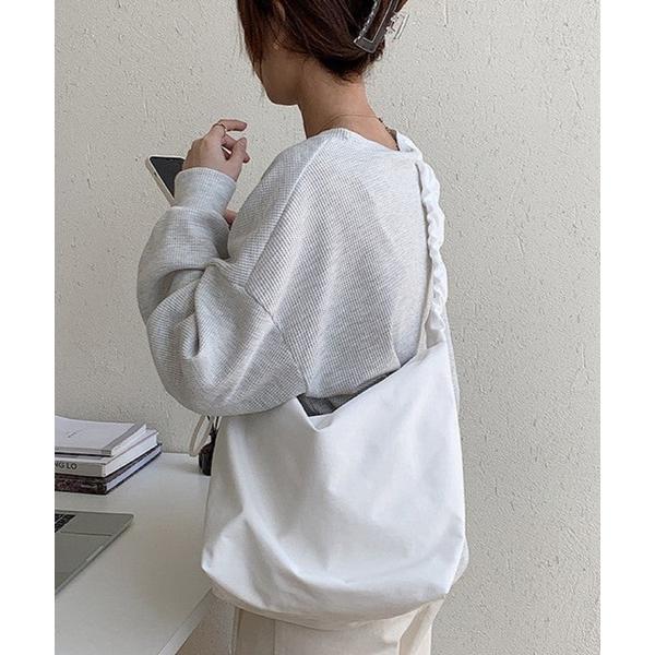 ショルダーバッグ バッグ 「シンプルで使いやすい韓国カジュアルに」ドローコードショルダーバッグ レデ...