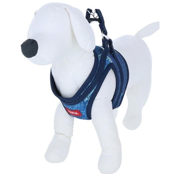 犬 ハーネス リード EDWIN/パッチワークデニムプリントハーネスS