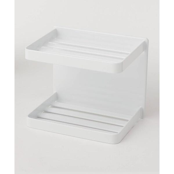 掃除 マグネットバスルームソープトレー 2段 WH 山崎実業 「tower タワー」