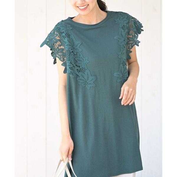 チュニック レース袖カットチュニック