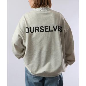 トレーナー スウェット spiritoso OURSELVESプリントビッグスウェットトレーナー レディース