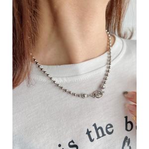 ネックレス レディース simple ball chain necklace／シンプル マンテルボールチェーンネックレス
