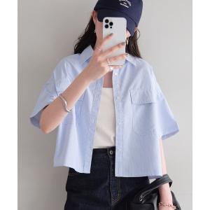 シャツ ブラウス Wポケットショートシャツ