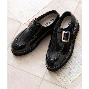 ローファー coca / ワンベルト 厚底バックルベルトローファー レディース