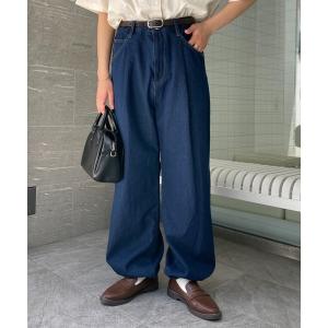 パンツ デニム ジーンズ WEGO/2WAYタックワイドパンツ レディース メンズ