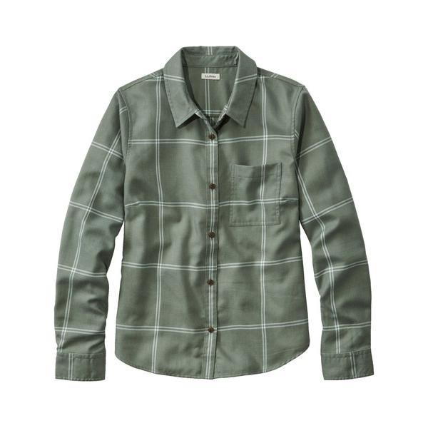 ブラウス シャツ フェザー・ソフト・ツイル・シャツ、長袖 米国フィット・レギュラー レディース