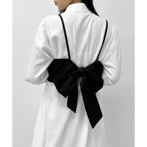 キャミソール 「LVEU.」バックリボンビスチェ / ビスチェ リボン ブラック ZOZOTOWN限定