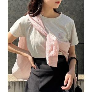 tシャツ Tシャツ ワンポイントロゴ刺繍T