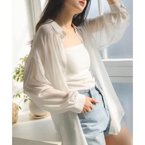 ピンク 長袖 シアーシャツ レディース　クロップドシャツ　最終価格 ブルベ夏冬】シアークロップドシャツ（ピンク） | ILONONO official