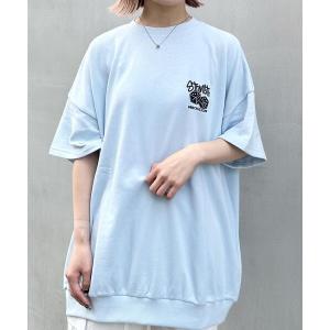 スウェット BACKダイスロゴミニスウェット半袖チュニック