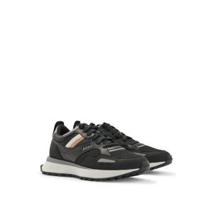 スニーカー ミックスマテリアル シグネチャーストライプ スニーカー メンズ