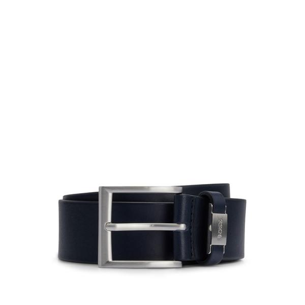 ベルト ロゴメタルディテール イタリアンレザー ベルト メンズ