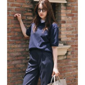 ポロシャツ Shirt layered half sleeve knit polo shirt / シャツ