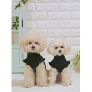 犬 服 「poteco」「再入荷」「大人気」フリルリブタンクトップ/犬服(ドッグウエア)(SU)