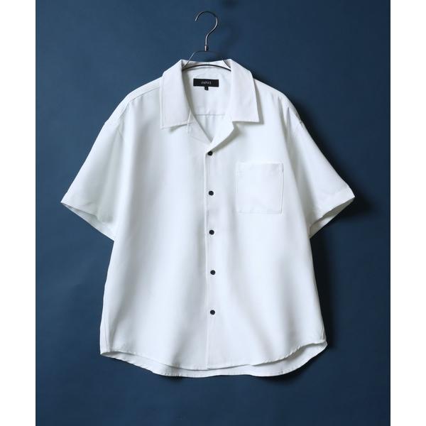 シャツ 半袖 ANPAS Twill Fabric Oversized Open Collar Sh...