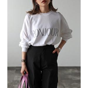 tシャツ Tシャツ BONJOURロゴピグメントロンT