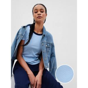 tシャツ リブ リンガーTシャツ レディース