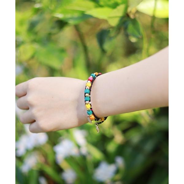 ブレスレット 「Natural Design」2WAY ブレスレット/アンクレット レディース メン...