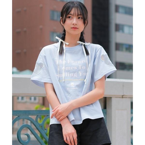 tシャツ 袖ベアーチュールTシャツ キッズ 子供服 女の子