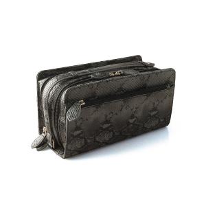 クラッチバッグ オーストリッチ型押しレザーセカンドバッグ メンズ