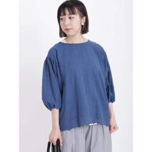 シャツ ブラウス 裾スカラップレースTブラウス